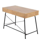 Casper - Industrial Desk - Black / Brown - Furniture Home Direct