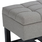 Saxon - Upholstered Transitional Storage Ottoman Bench - Furniture Home Direct
