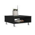 Coffee Table 1 Shelf, 4 Legs - Black - Furniture Home Direct