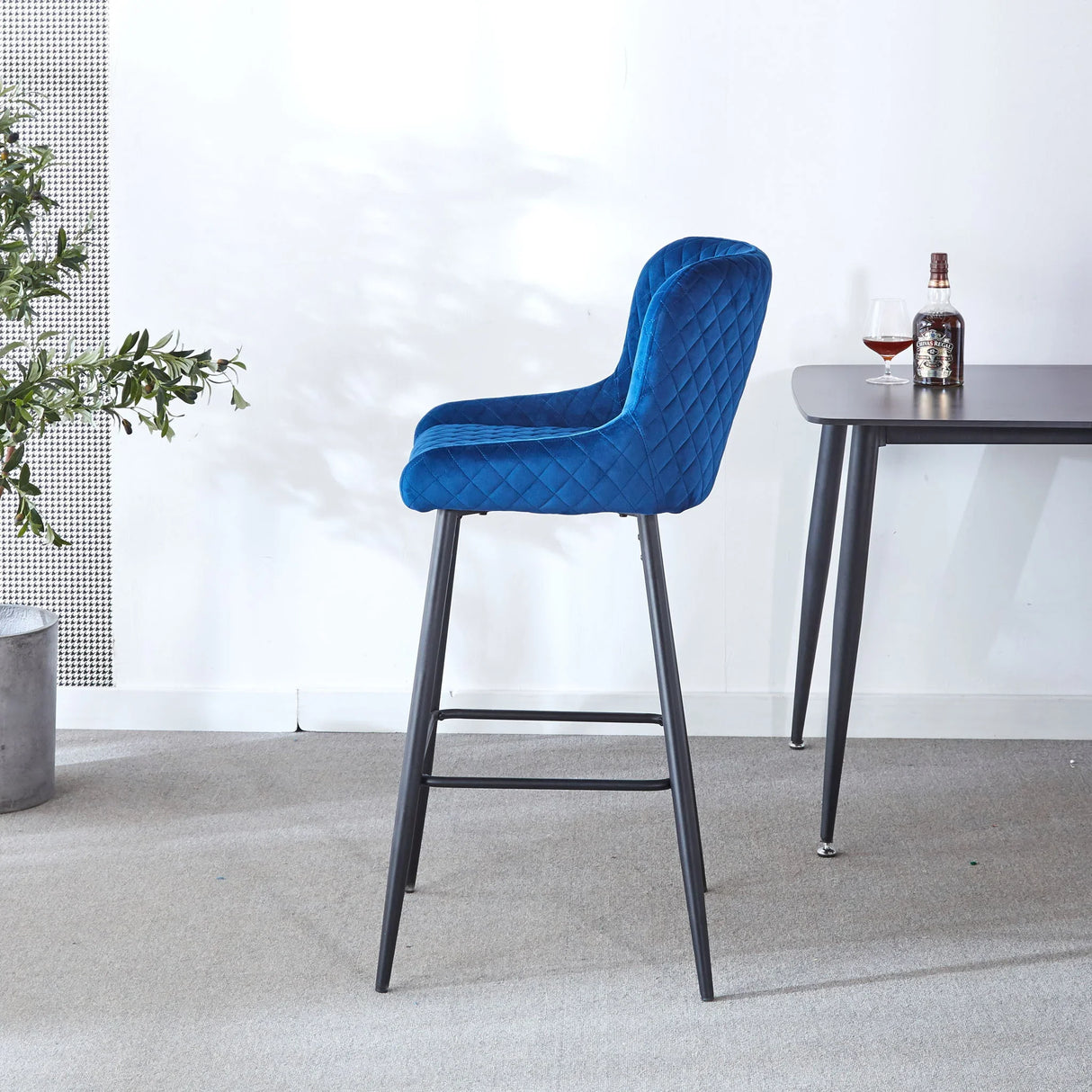Ergonomic Counter Height Bar Stool (Set of 2) - Furniture Home Direct
