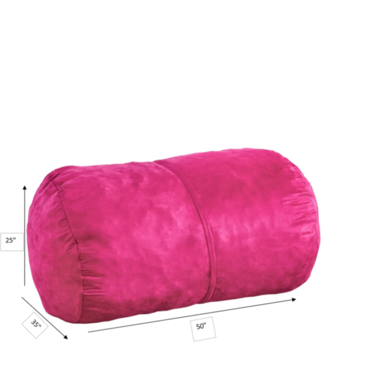 Michael - Modern Cylindrical Suede Bean Bag Chair - Furniture Home Direct