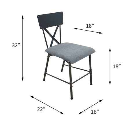 Brantley - Office Chair - Antique Oak / Sandy Gray - Furniture Home Direct