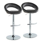 Posh - Contemporary Adjustable Barstool With Swivel With Rounded T Footrest (Set of 2) - Furniture Home Direct