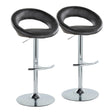 Posh - Contemporary Adjustable Barstool With Swivel With Rounded T Footrest (Set of 2) - Furniture Home Direct