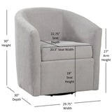 Oaklynn - Barrel Style Swivel Accent Chair - Furniture Home Direct