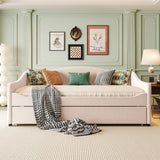 Upholstered Daybed With Light And Trundle - Furniture Home Direct