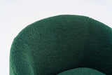 Teddy Fabric Swivel Accent Armchair Barrel Chair With Powder Coating Metal Ring - Furniture Home Direct