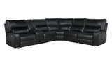Saul - Power Recliner Sectional Sofa With USB Port Cupholder Console - Furniture Home Direct