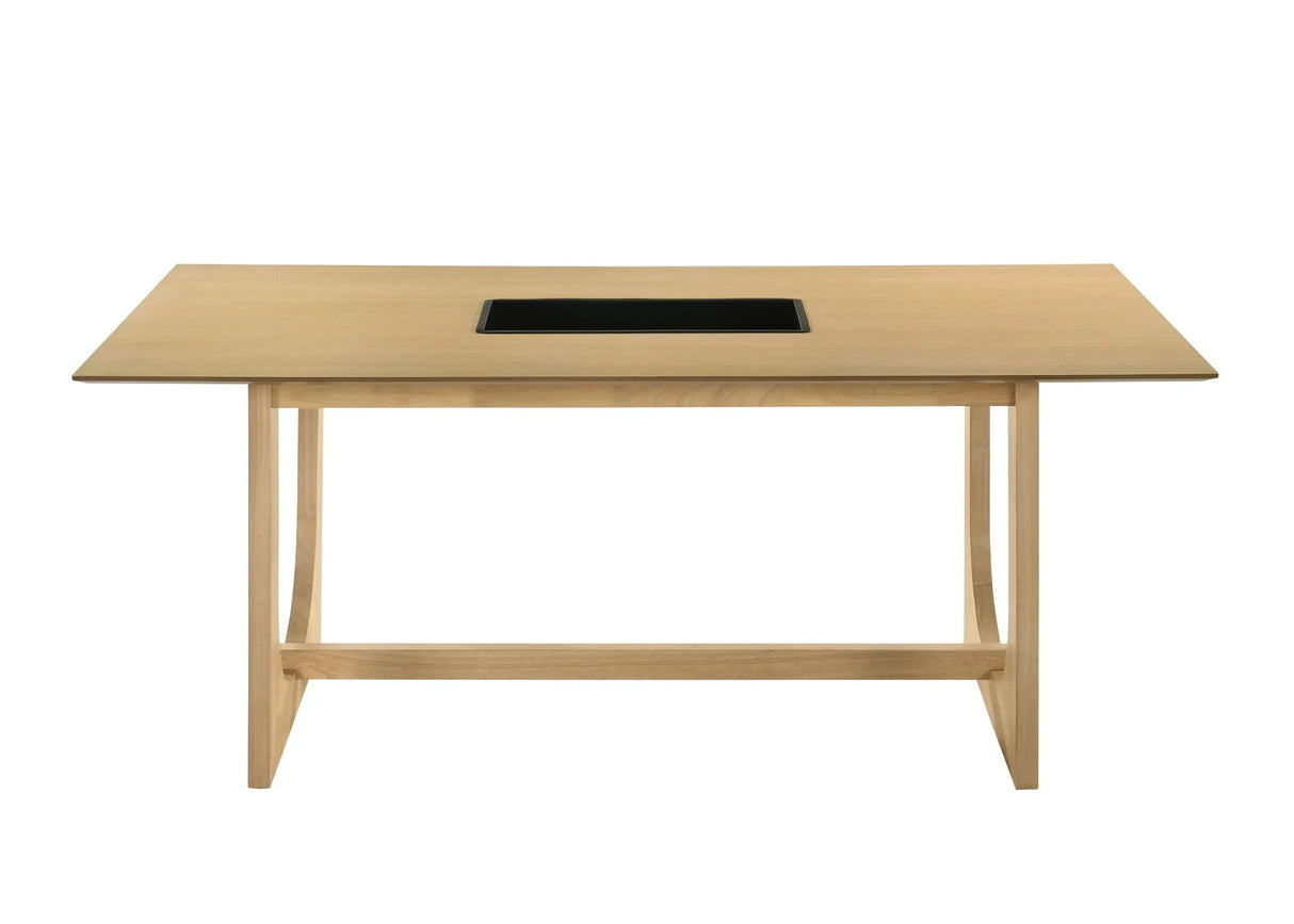 Blayde - 8 Pieces Dining Room Set - Natural / White - Furniture Home Direct
