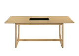 Blayde - 8 Pieces Dining Room Set - Natural / White - Furniture Home Direct