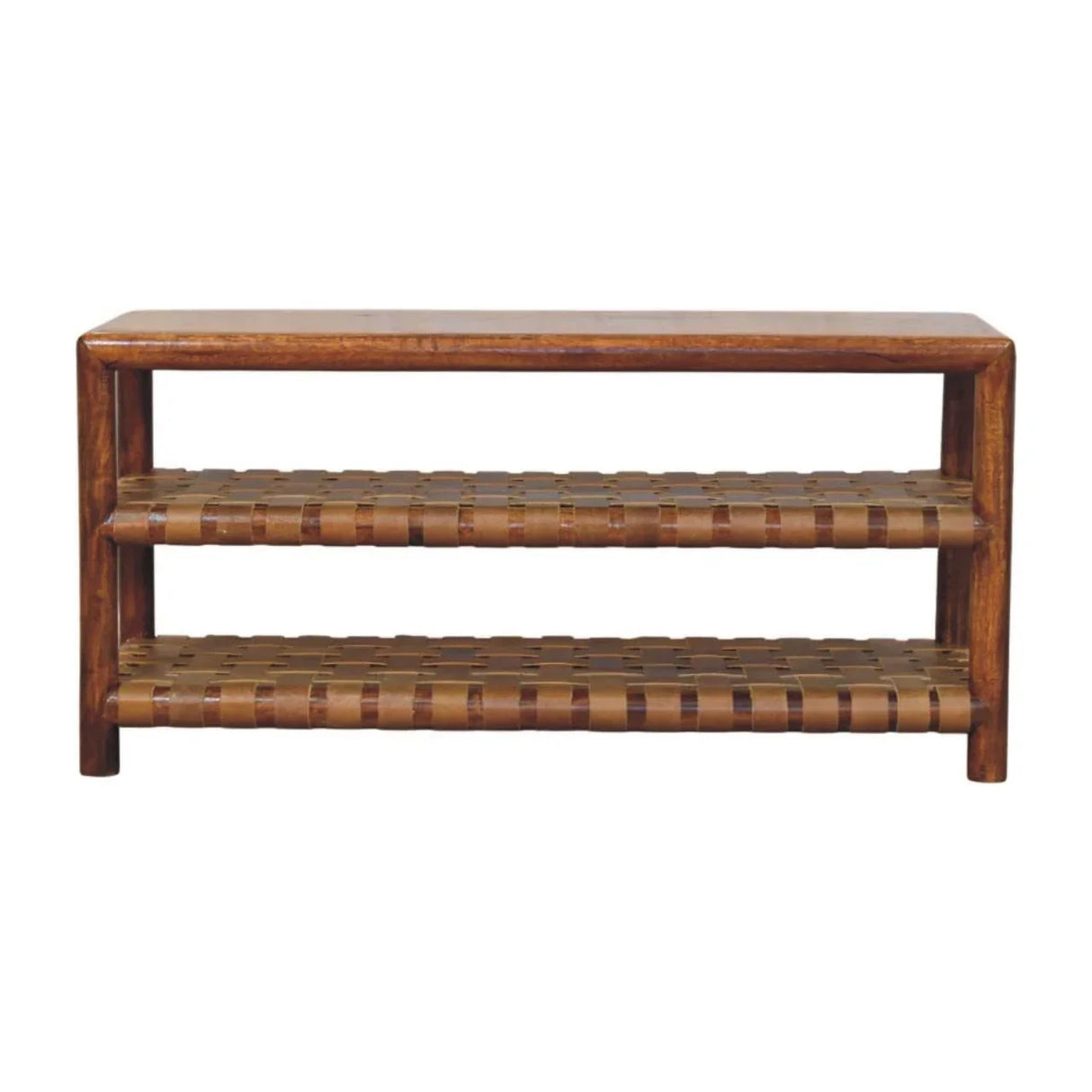 Regency - Woven 2 Slot Shoe Rack - Brown - Furniture Home Direct