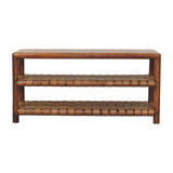 Regency - Woven 2 Slot Shoe Rack - Brown - Furniture Home Direct