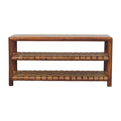 Regency - Woven 2 Slot Shoe Rack - Brown - Furniture Home Direct