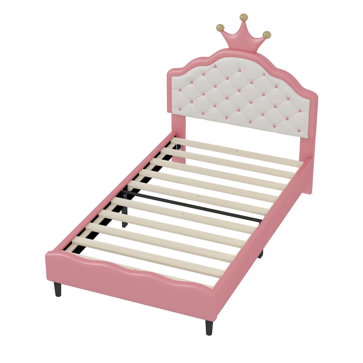 Lovely Crown Fantasy Princess Bed With Tufted Headboard - Furniture Home Direct