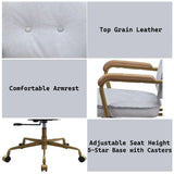 Siecross - Top Grain Leather Office Chair - Furniture Home Direct