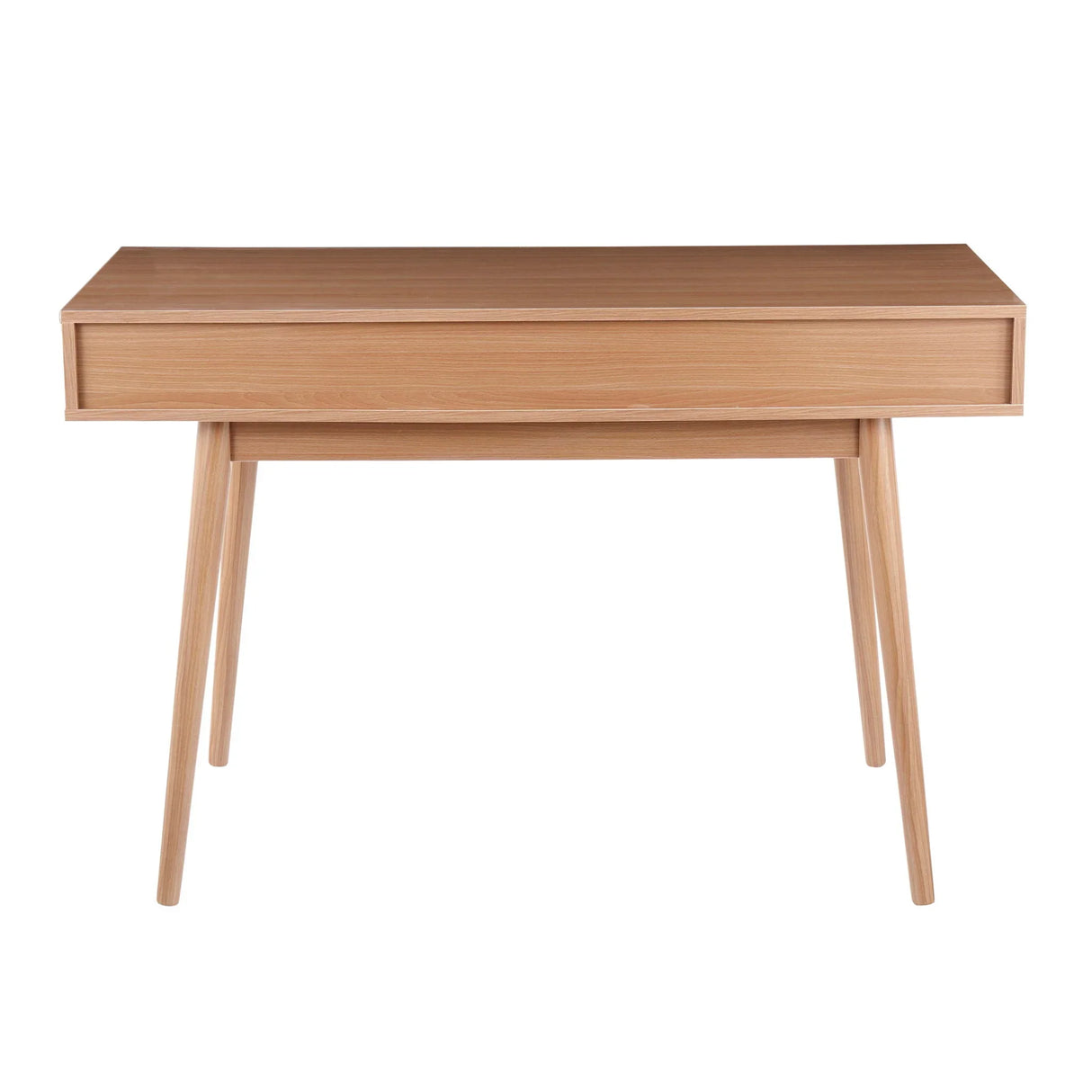 Pebble - Contemporary Double Desk - Natural / White - Furniture Home Direct