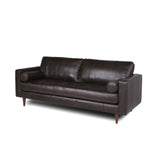 Mid-Century Tufted, Leather Sofa - Furniture Home Direct