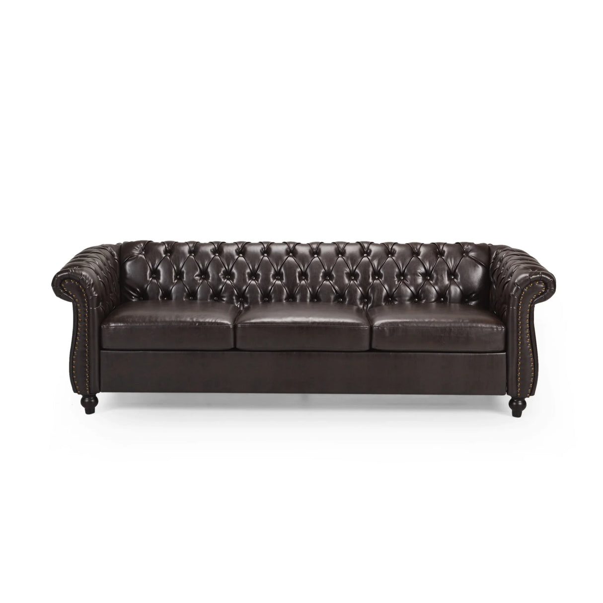3 Seater Sofa -Brown - Furniture Home Direct