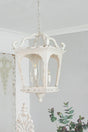 4 Light Wood Chandelier, Hanging Light Fixture With Adjustable Chain For Kitchen, Bulb Not Included - Cream White - Furniture Home Direct