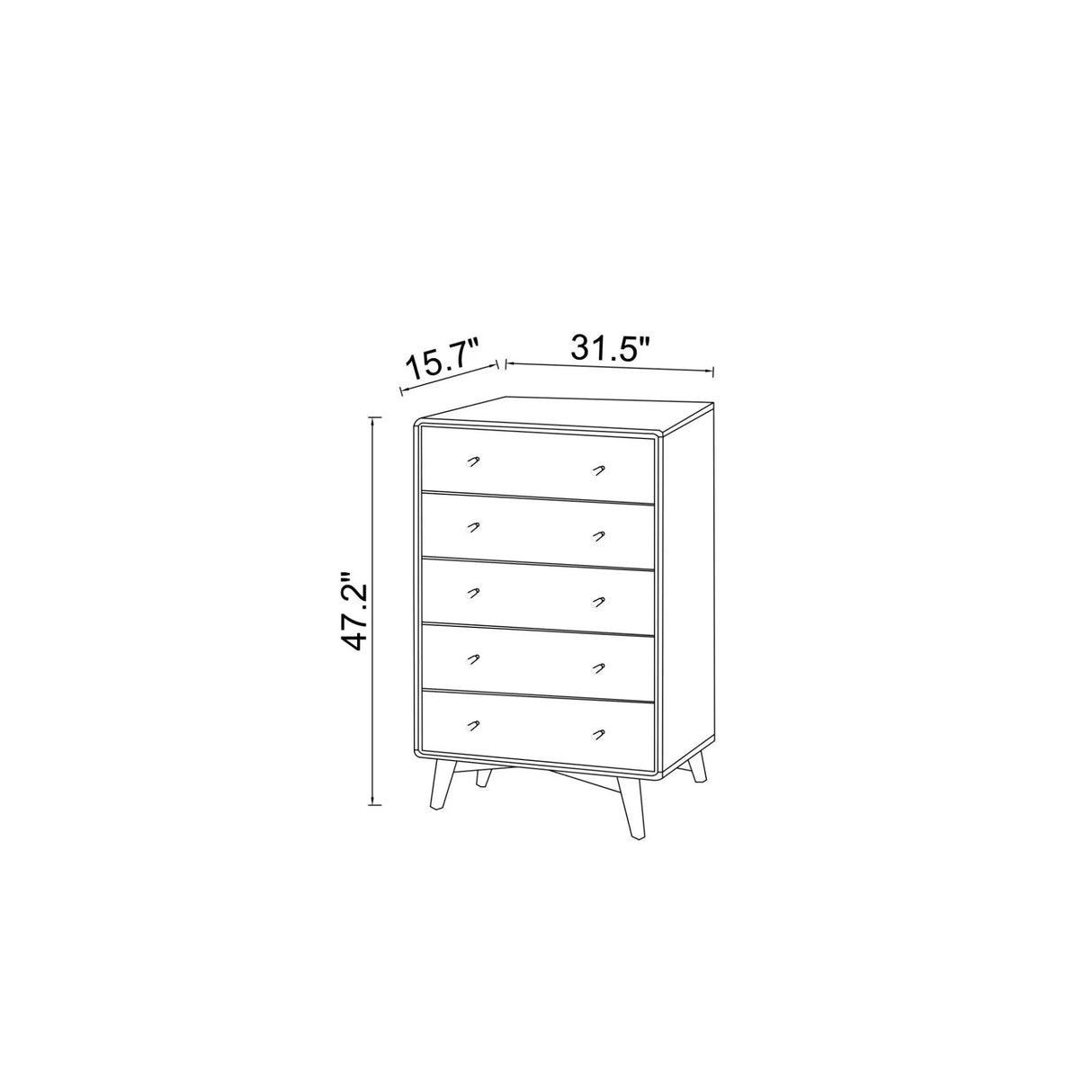 Caroline - Mid-Century, Modern Dresser - Furniture Home Direct