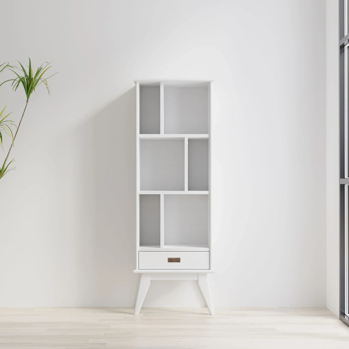 Draper - Mid Century Wide Bookcase And Storage Unit - Furniture Home Direct