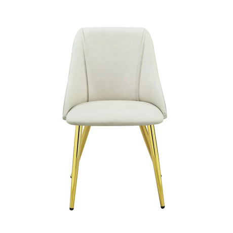 Gaines - Synthetic Leather Side Chair (Set of 2) - White - Furniture Home Direct