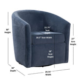 Oaklynn - Barrel Style Swivel Accent Chair - Furniture Home Direct