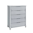 Laura - Chest And Bun Feet - Silver - Furniture Home Direct