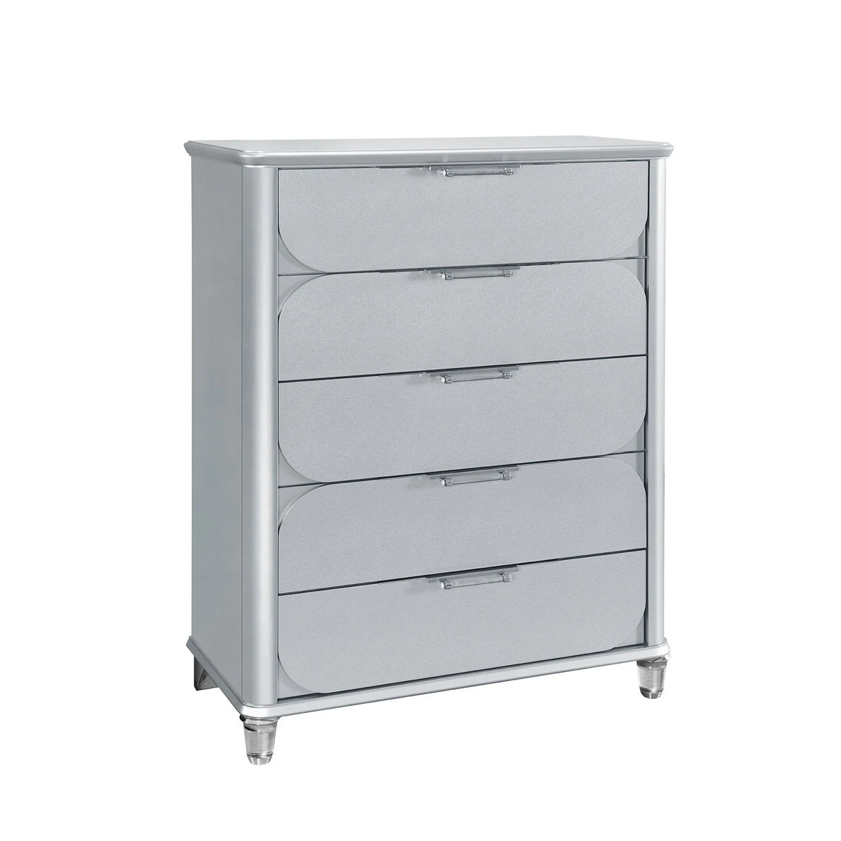 Laura - Chest And Bun Feet - Silver - Furniture Home Direct