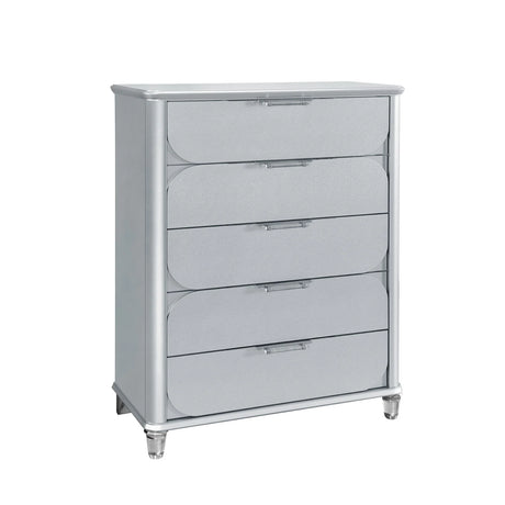 Laura - Chest And Bun Feet - Silver - Furniture Home Direct