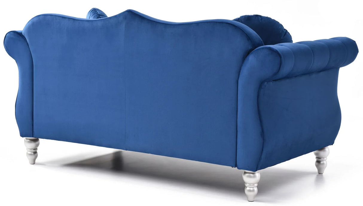 Stylish Flared Arm Loveseat - Furniture Home Direct