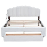 Upholstered Platform Bed With Drawer - Furniture Home Direct