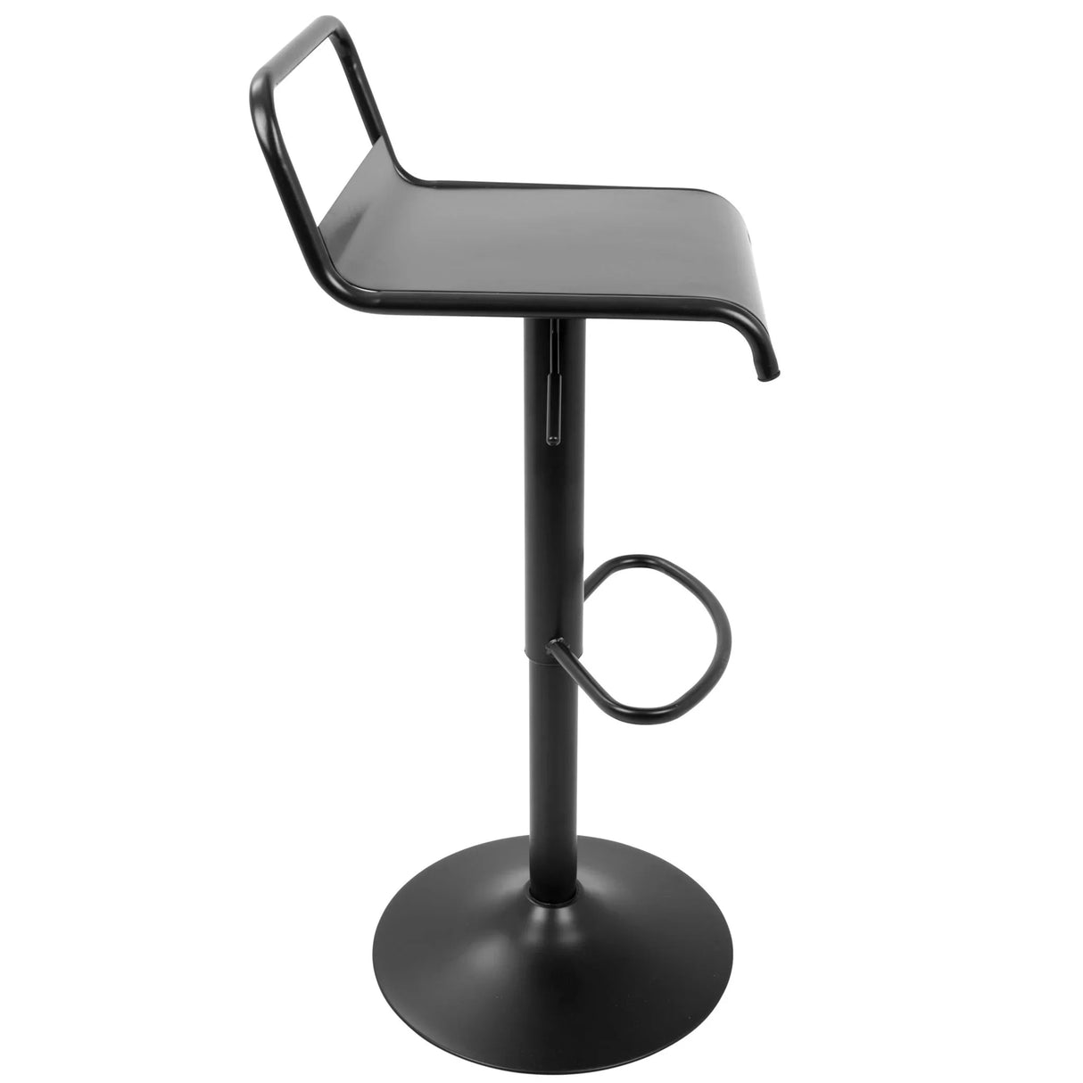 Emery - Industrial Adjustable Barstool With Swivel (Set of 2) - Black - Furniture Home Direct