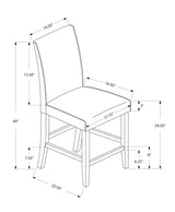 Counter Height Dining Chair Upholstered Leather Look (Set of 2) - Furniture Home Direct