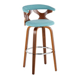 Gardenia - Mid Century Modern Fixed Height Barstool With Swivel With Round Footrest (Set of 2) - Furniture Home Direct