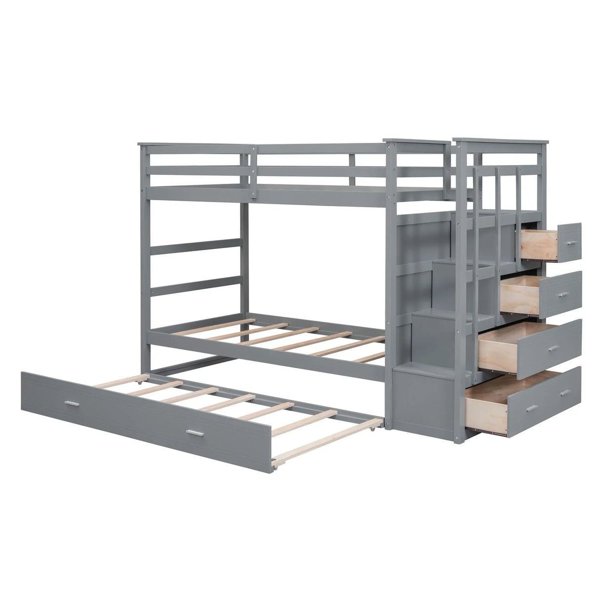 Bunk Bed With Trundle And Staircase - Furniture Home Direct