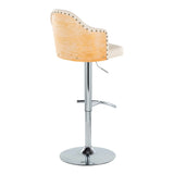Ahoy - Contemporary Adjustable Barstool, Swivel With Rounded T Footrest (Set of 2) - Furniture Home Direct