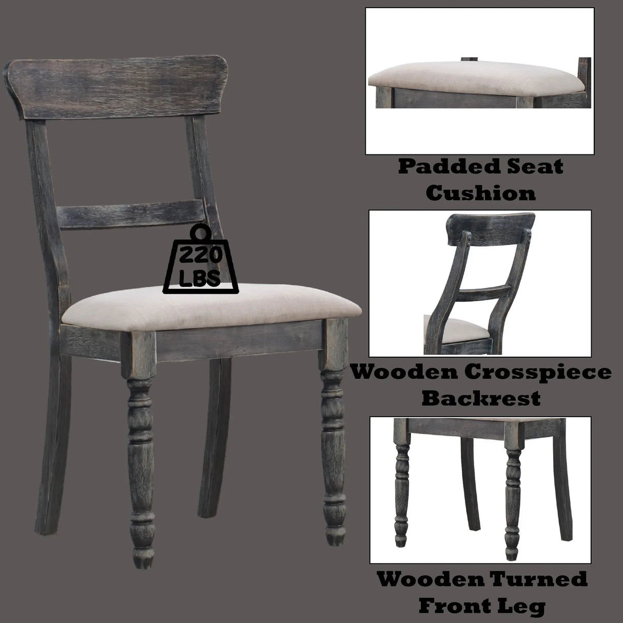 Leventis - Linen Weathered Side Chair (Set of 2) - Light Brown - Furniture Home Direct