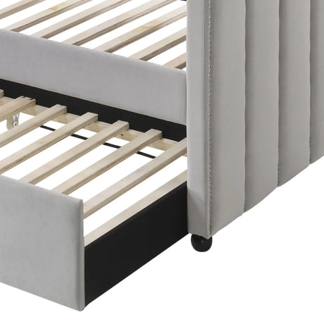 Peridot - Twin Daybed With Trundle - Dove Gray - Furniture Home Direct