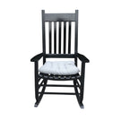Classic Wooden Porch Rocker Chair White Populus Wood Comfortable Design - Furniture Home Direct