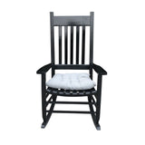 Classic Wooden Porch Rocker Chair White Populus Wood Comfortable Design - Furniture Home Direct