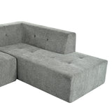 Modular Sectional Sofa in Chenille for Living Rooms Gray - Furniture Home Direct