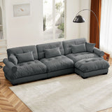 Super Comfort Oversized Modular Sectional Sofa With Movable Ottoman - Furniture Home Direct