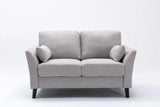 Damian - Woven Fabric Loveseat - Furniture Home Direct