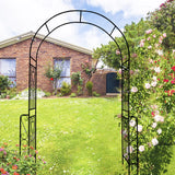 Metal Garden Arch Garden Arbor Trellis Climbing Plants Support Rose Arch Outdoor Arch - Furniture Home Direct