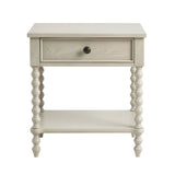 Traditional Durable Nightstand Table With Drawer And Shelf - Furniture Home Direct