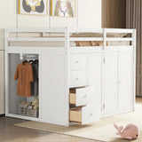 Loft Bed With Built In Wardrobes, Cabinets And Drawers - Furniture Home Direct