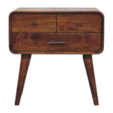 Avora - 3 Drawer Nightstand - Brown - Furniture Home Direct