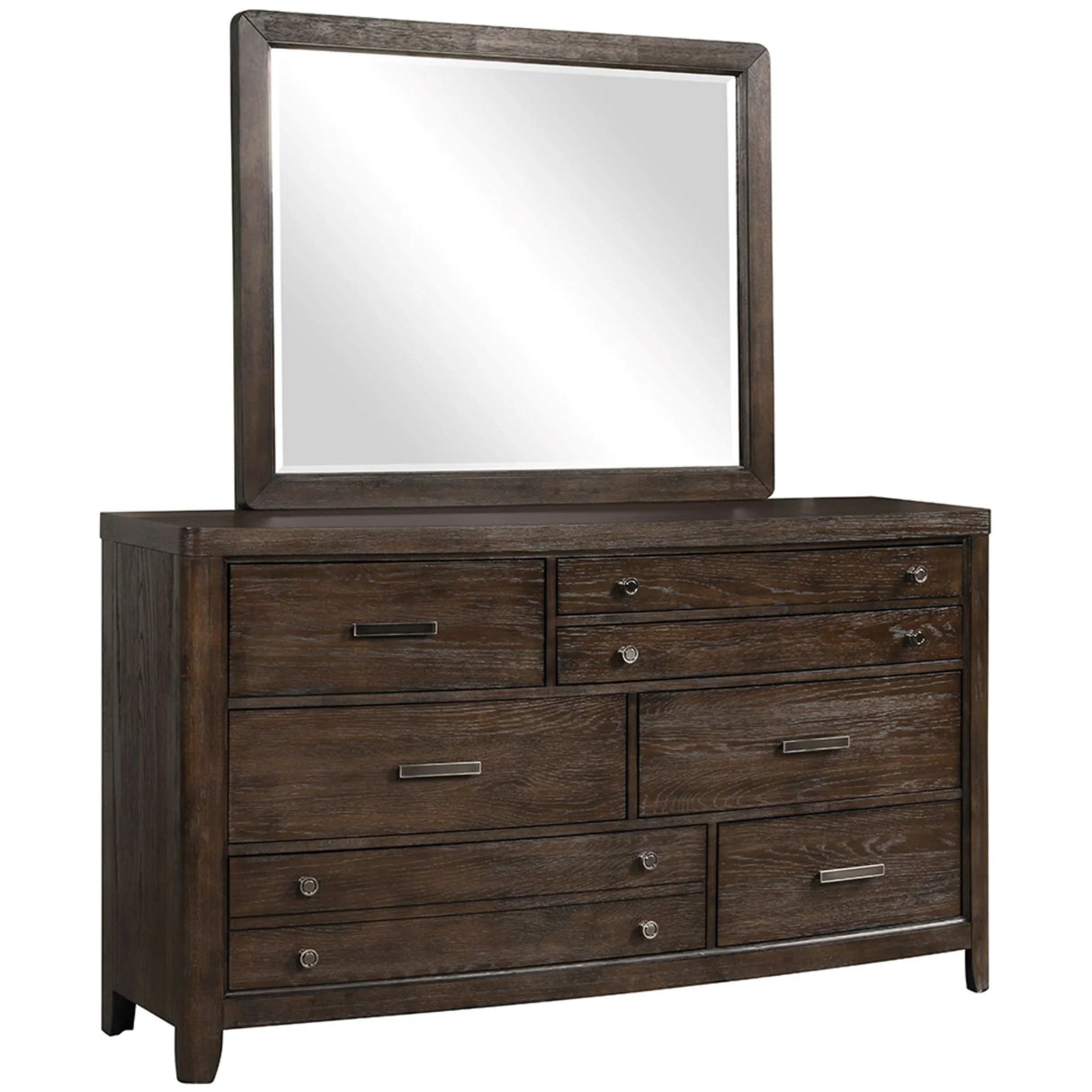 Dresser Cedar Lined Bottom Drawers - Antique Brown - Furniture Home Direct