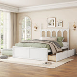 Platform Bed With With 2 Big Drawers With Trundle - Furniture Home Direct